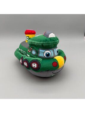 2020 Hess Plush Tugboat Sounds & Lights Green Singing Musical Boat